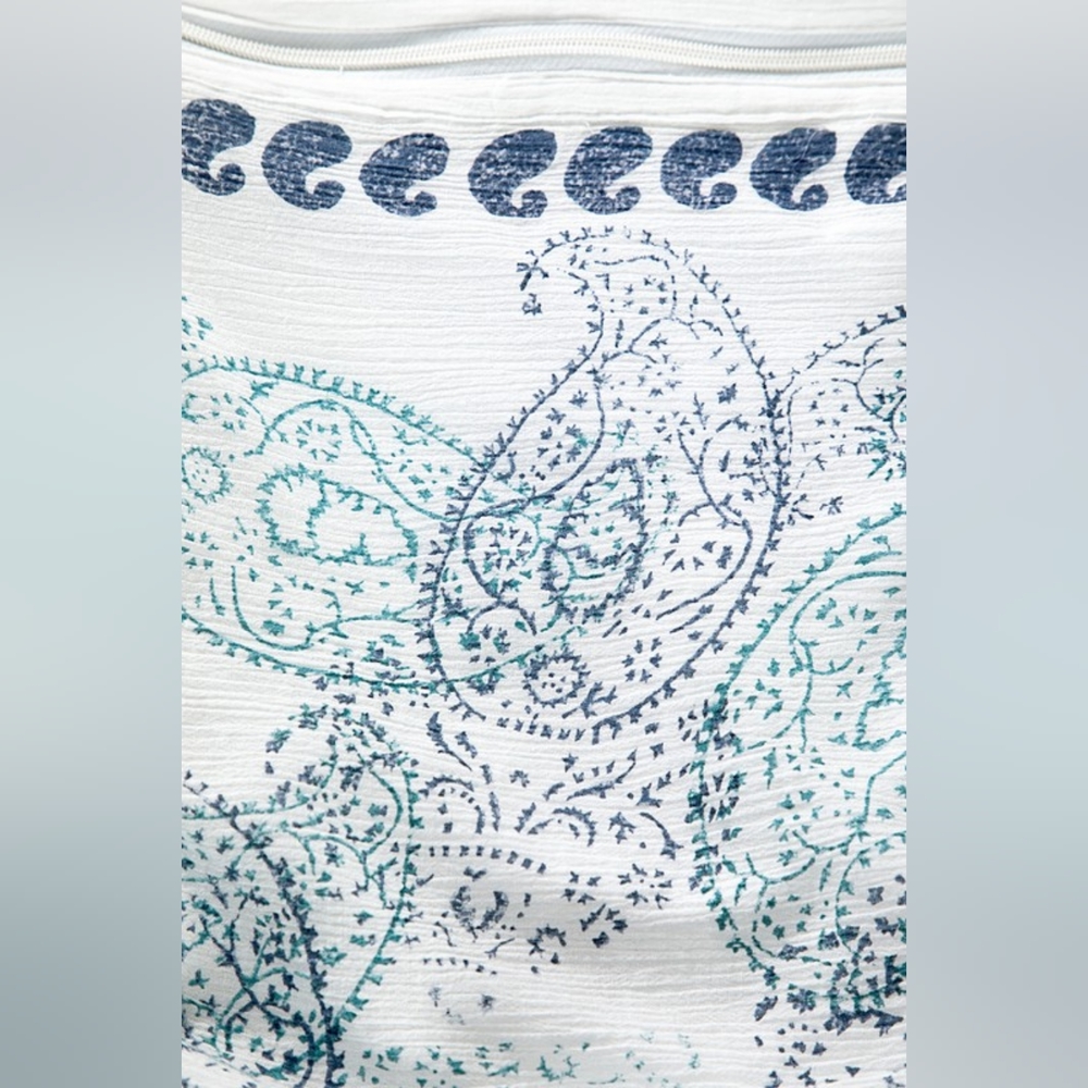 Hobo Beach Yoga Boho Chic Shoulder Bag - Handblock Paisley Print - Fine Cotton - Picture 6 of 6